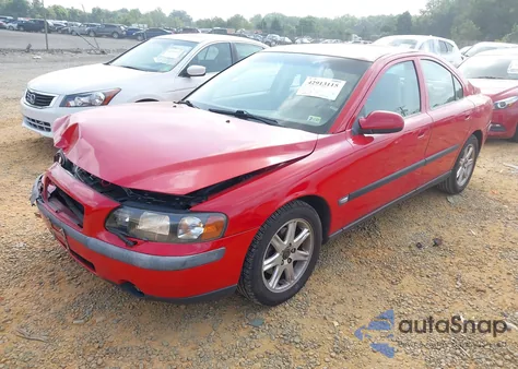 2002 Volvo S60 2.4 из США, поврежденный, VIN YV1RS61R322200602